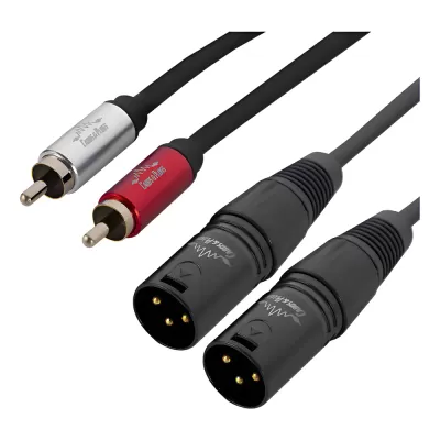 Cabo 2x XLR M Para 2x RCA M 1.5m Profissional Áudio Cabo 2x XLR M Para 2x RCA M 1.5m Profissional Áudio