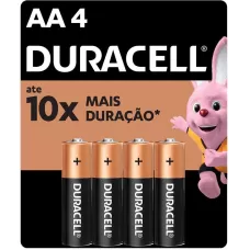 Pilha Alcalina Duracell Pequena AA BT 4 UN